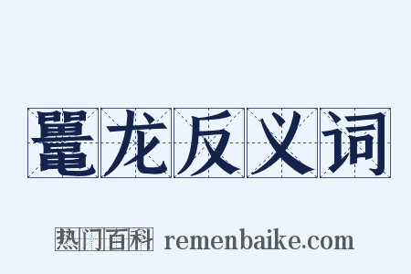 鼍龙反义词是什么意思的图片